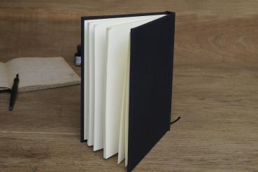 Black linen classy notebook holiday record stationery spelling